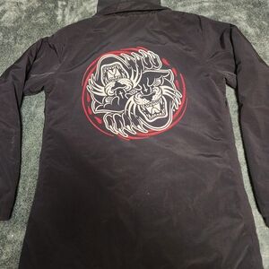 Black Waterproof Winter Snow Jacket w/ Red Tiger Graphic LURKING CLASS